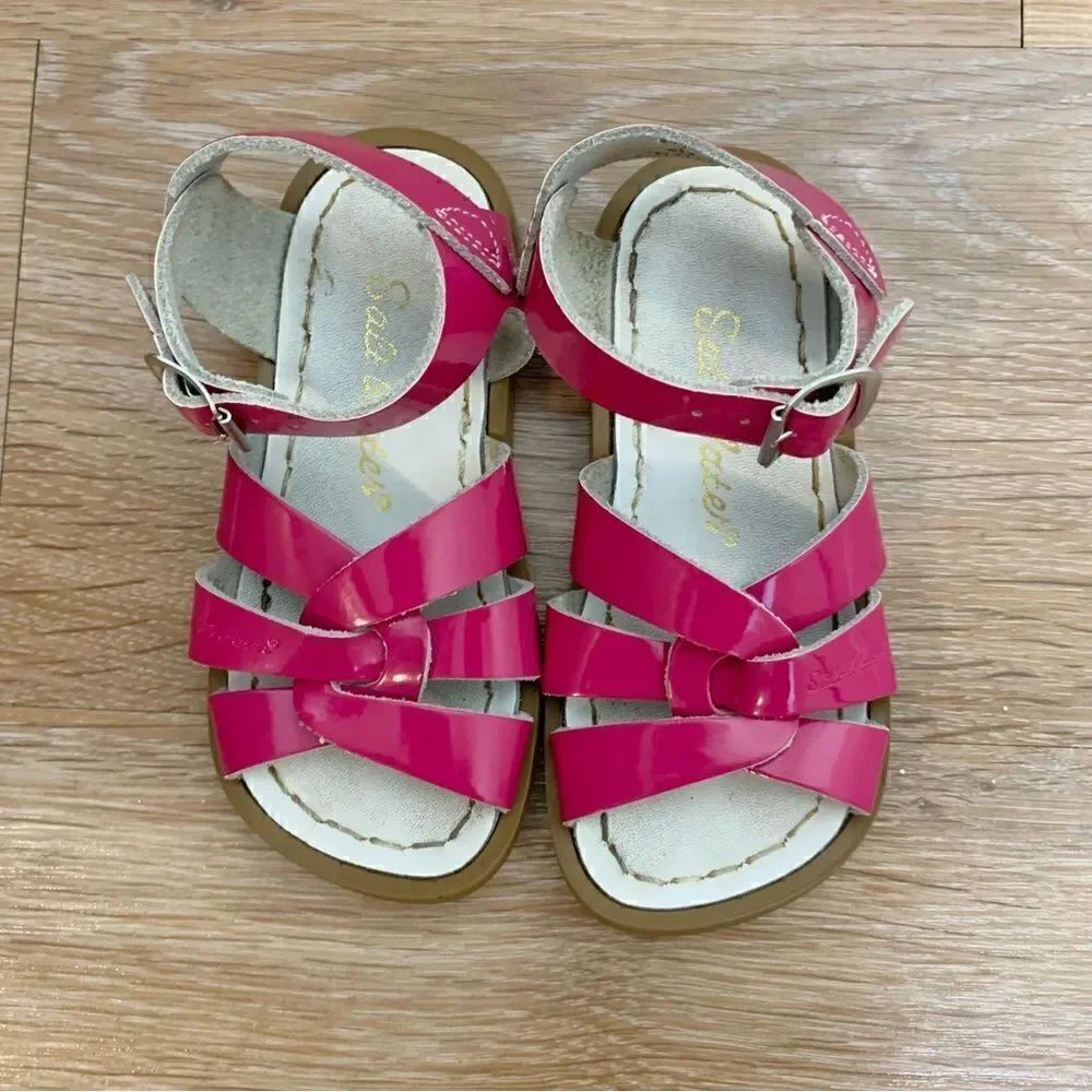 Salt Water Baby Girl Size 7 Pink Sandals